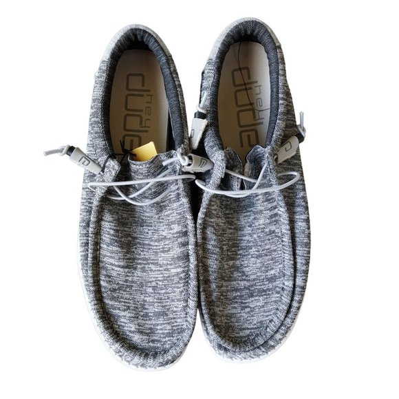 Hey Dude Other - Nwt Hey Dude Wally Stretch Ozone 22 Men's Gray Slip On Loafer Shoes Size 13